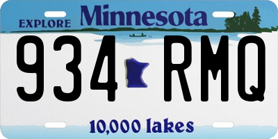 MN license plate 934RMQ