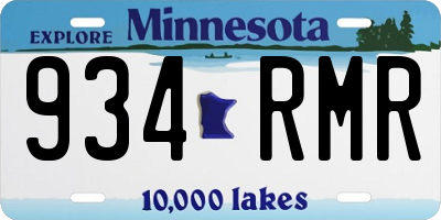 MN license plate 934RMR