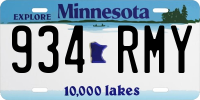 MN license plate 934RMY