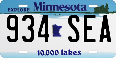 MN license plate 934SEA