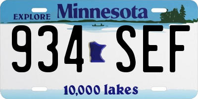 MN license plate 934SEF