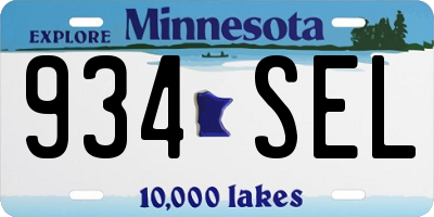 MN license plate 934SEL
