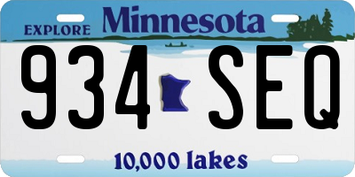MN license plate 934SEQ
