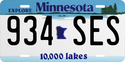 MN license plate 934SES