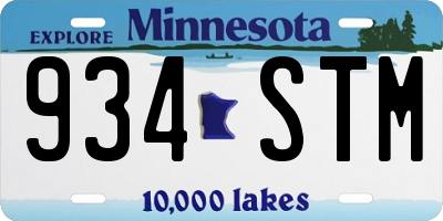 MN license plate 934STM