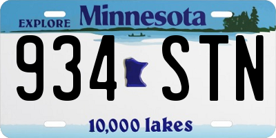 MN license plate 934STN