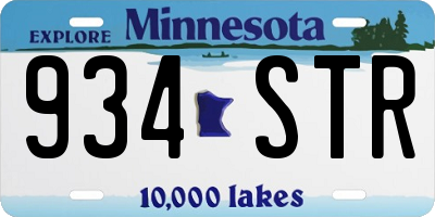 MN license plate 934STR