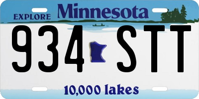 MN license plate 934STT
