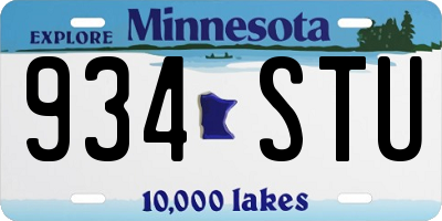 MN license plate 934STU