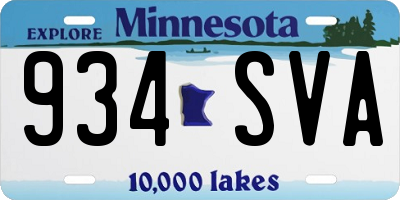 MN license plate 934SVA