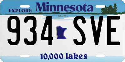 MN license plate 934SVE