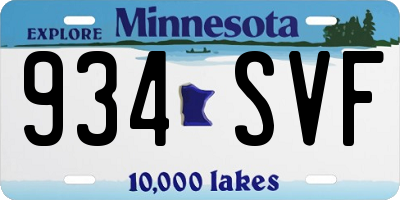 MN license plate 934SVF