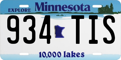 MN license plate 934TIS