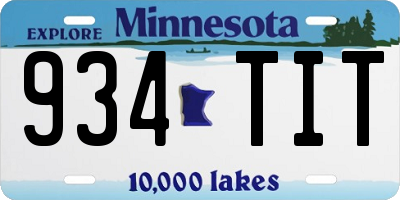 MN license plate 934TIT