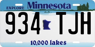 MN license plate 934TJH