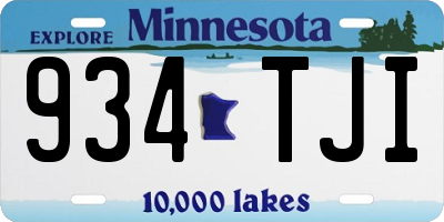 MN license plate 934TJI