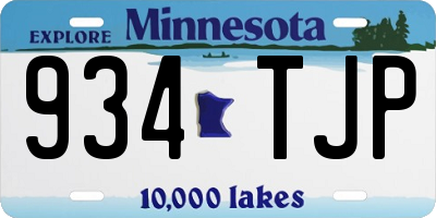 MN license plate 934TJP