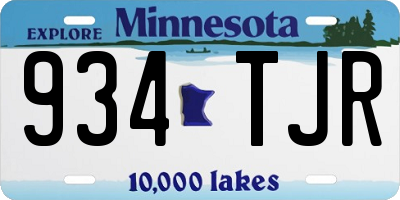 MN license plate 934TJR