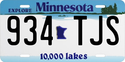 MN license plate 934TJS