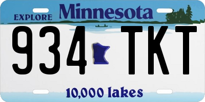 MN license plate 934TKT