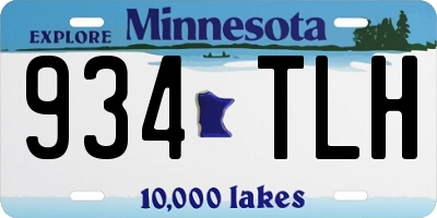 MN license plate 934TLH