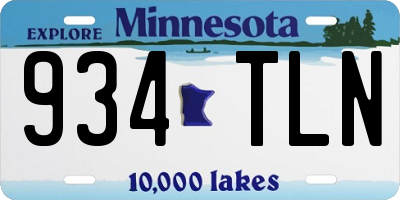 MN license plate 934TLN