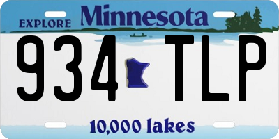 MN license plate 934TLP