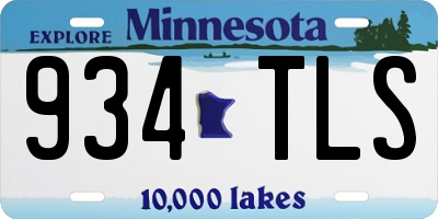 MN license plate 934TLS