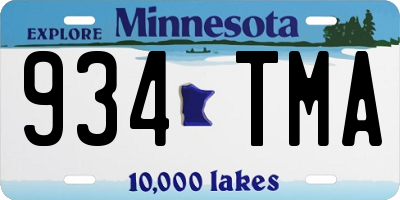 MN license plate 934TMA