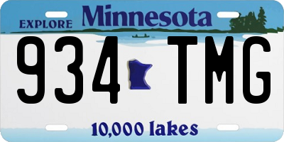 MN license plate 934TMG