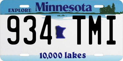 MN license plate 934TMI