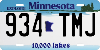 MN license plate 934TMJ