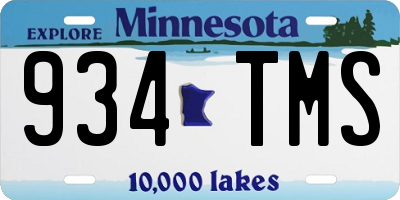 MN license plate 934TMS