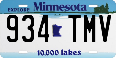 MN license plate 934TMV