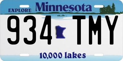 MN license plate 934TMY