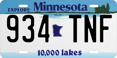 MN license plate 934TNF