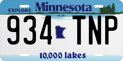 MN license plate 934TNP