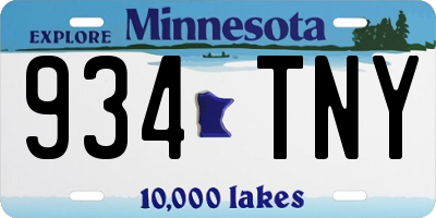 MN license plate 934TNY