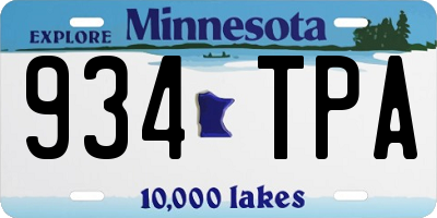 MN license plate 934TPA