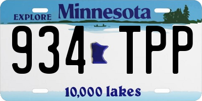 MN license plate 934TPP