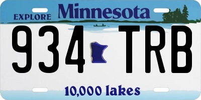 MN license plate 934TRB