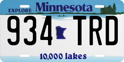 MN license plate 934TRD