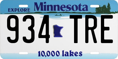 MN license plate 934TRE