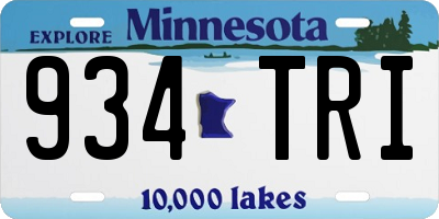 MN license plate 934TRI