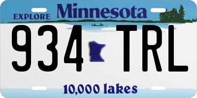 MN license plate 934TRL