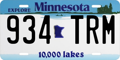 MN license plate 934TRM