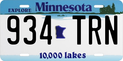 MN license plate 934TRN