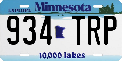 MN license plate 934TRP