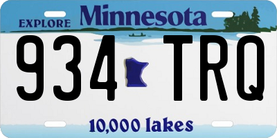 MN license plate 934TRQ