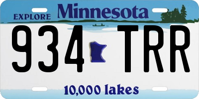 MN license plate 934TRR